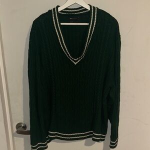 ASOS Oversized Green V-Neck Sweater